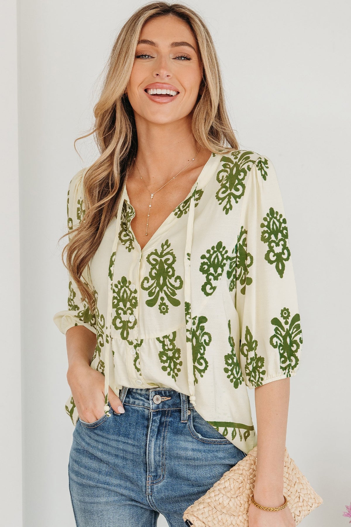 Threaded Pear Keziah Puffy Half Sleeve Shirt