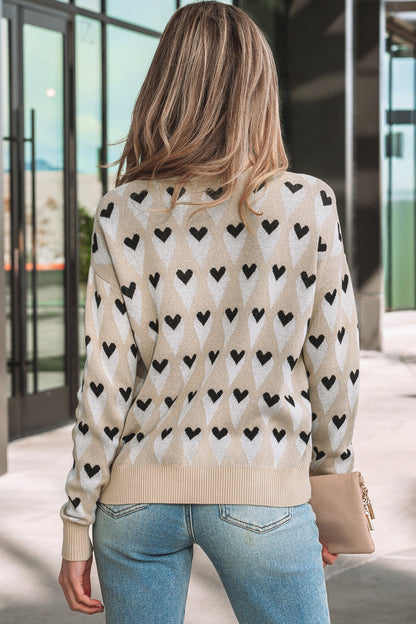 Threaded Pear Aspyn Ribbed Trim Loose Sweater