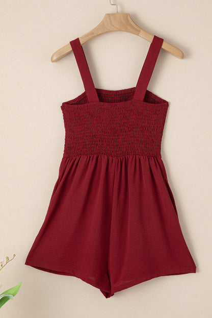 Threaded Pear Marlowe Casual Smocked Sleeveless Romper
