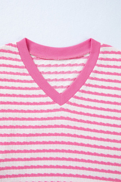 Threaded Pear Georgia Trim Short Sleeve Top