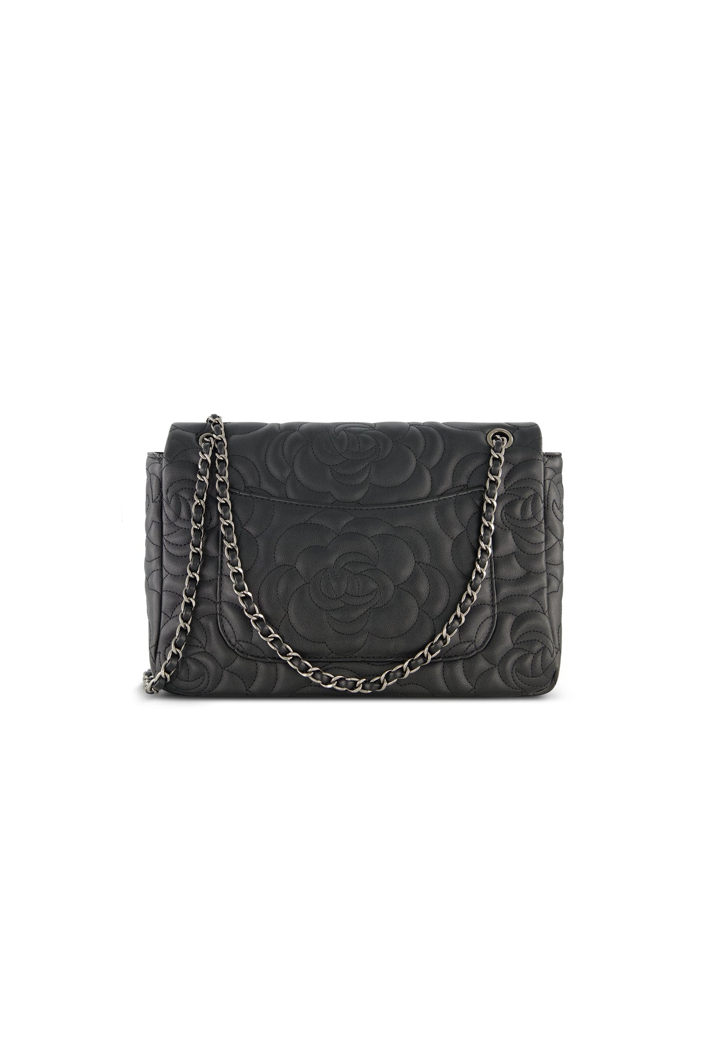 Alessia Rose Embossed Leather Bag - Black