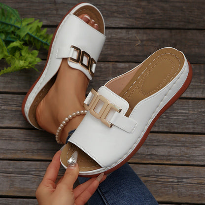 Chain Wedge Platform Peep-Toe Sandals – 5 Colors EU 36–45
