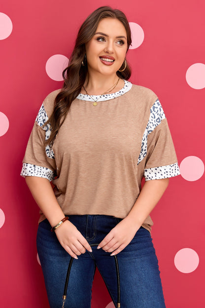 Threaded Pear Abigail Color Block Patchwork PLUS Tee