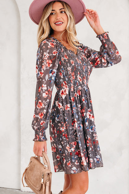 Threaded Pear Evajena Long Sleeve Mini Dress