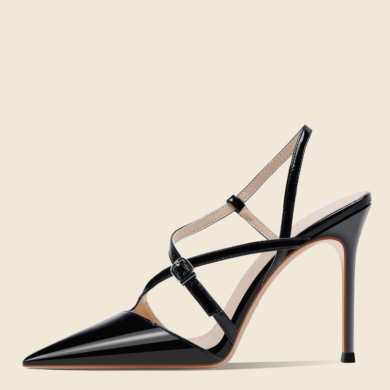 Women’s One-Word Toe High Heel Sandals | Minimalist Single Strap Evening Stilettos | Elegant Open-Toe Wedding & Party Heels | High-Sense Chic Formal Sandals | 2026 Trendy Essentials Footwear