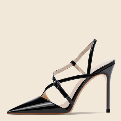 Women’s One-Word Toe High Heel Sandals | Minimalist Single Strap Evening Stilettos | Elegant Open-Toe Wedding & Party Heels | High-Sense Chic Formal Sandals | 2026 Trendy Essentials Footwear
