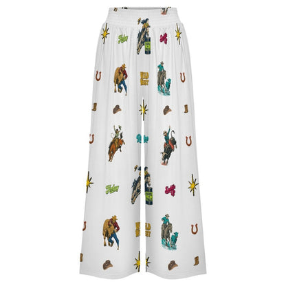 Baha Ranch The Last Roundup Rodeo High Waisted Wide Leg Pants
