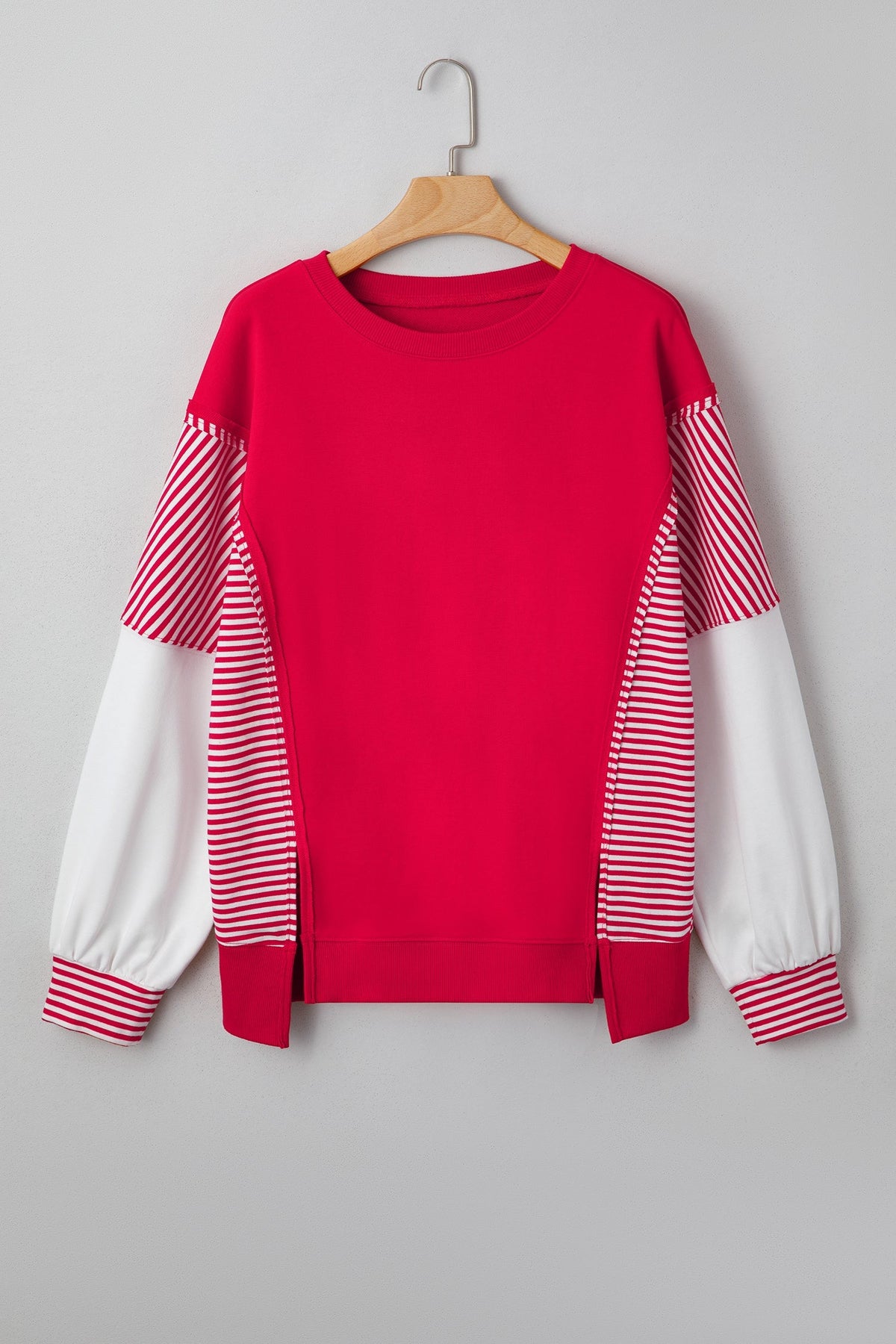 Threaded Pear Aaliyah Patchwork Sleeve Colorblock Sweatshirt