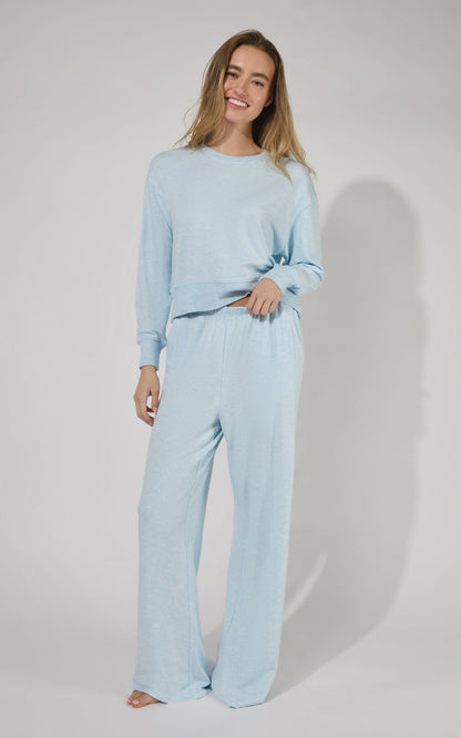 90 Degree by Reflex Modal Terry Crew Long Sleeve