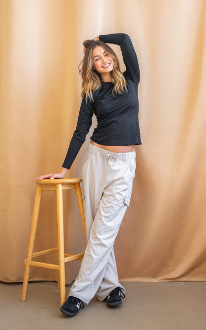 90 Degree by Reflex Lightstreme Wide Leg Cargo Pocket Pant
