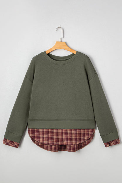 Threaded Pear Rosa Patchwork Drop Shoulder Sweatshirt