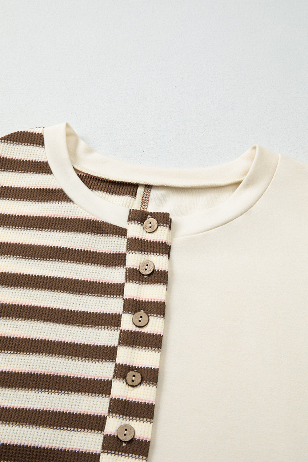 Threaded Pear Ariana Stripe Stitched Oversized Sweatshirt