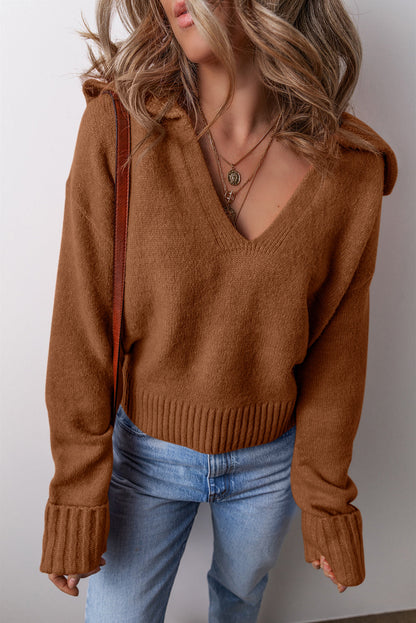 Threaded Pear Avery Edge Sexy Elegant Sweater