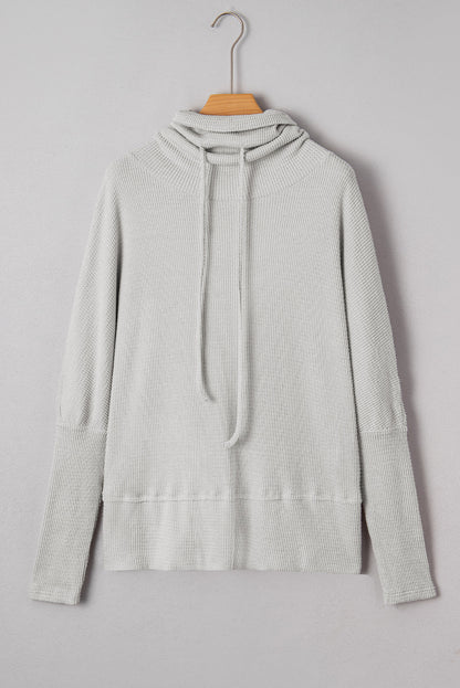 Threaded Pear Amber Drawstring Cowl Oversize Top