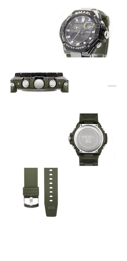 Men’s Digital Alloy Electronic Watch | Luxury Industrial Silver Wristwatch | Waterproof Cyberpunk Style Digital Watch | High-Sense Metal Belt Fashion Watch