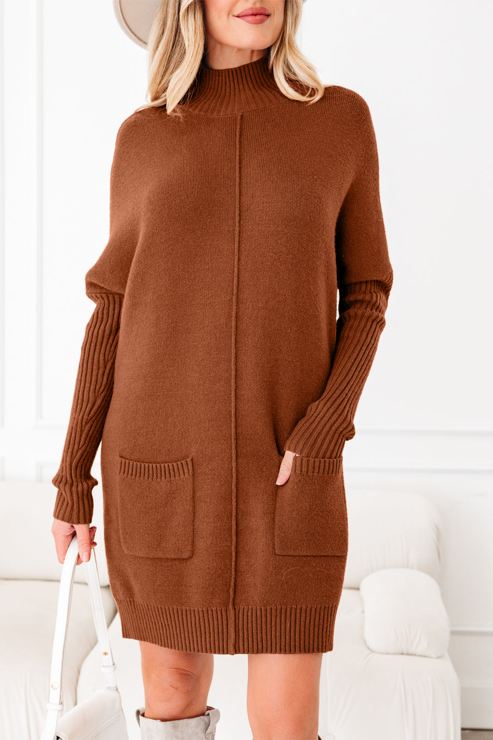 Threaded Pear Mia Center Seam Shift Sweater