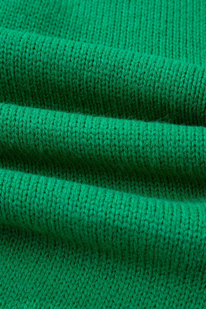Threaded Pear Raven Backless Bubble Sleeve Sweater