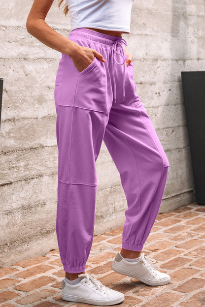 Threaded Pear Antonella Solid Color Jogger Pants