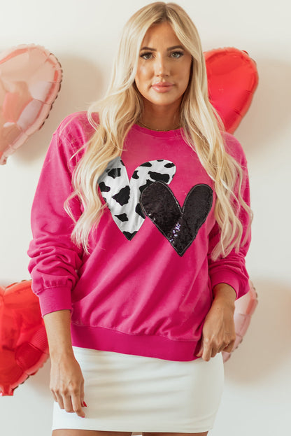 Threaded Pear Whitley Heart Patch Graphic Sweatshirt