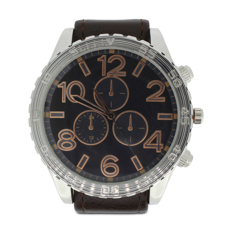 American Exchange Silver Mens Watch With Interchangeable Straps 5314