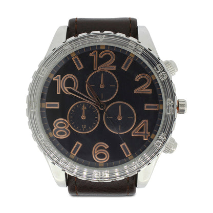 American Exchange Silver Mens Watch With Interchangeable Straps 5314