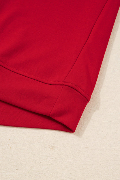 Threaded Pear Seramya Striped Detail Varsity Sweatshirt