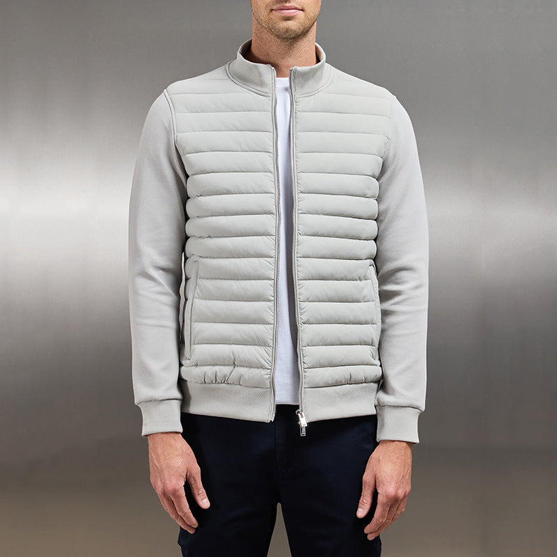 Men’s Lightweight Stand Collar Knit Jacket