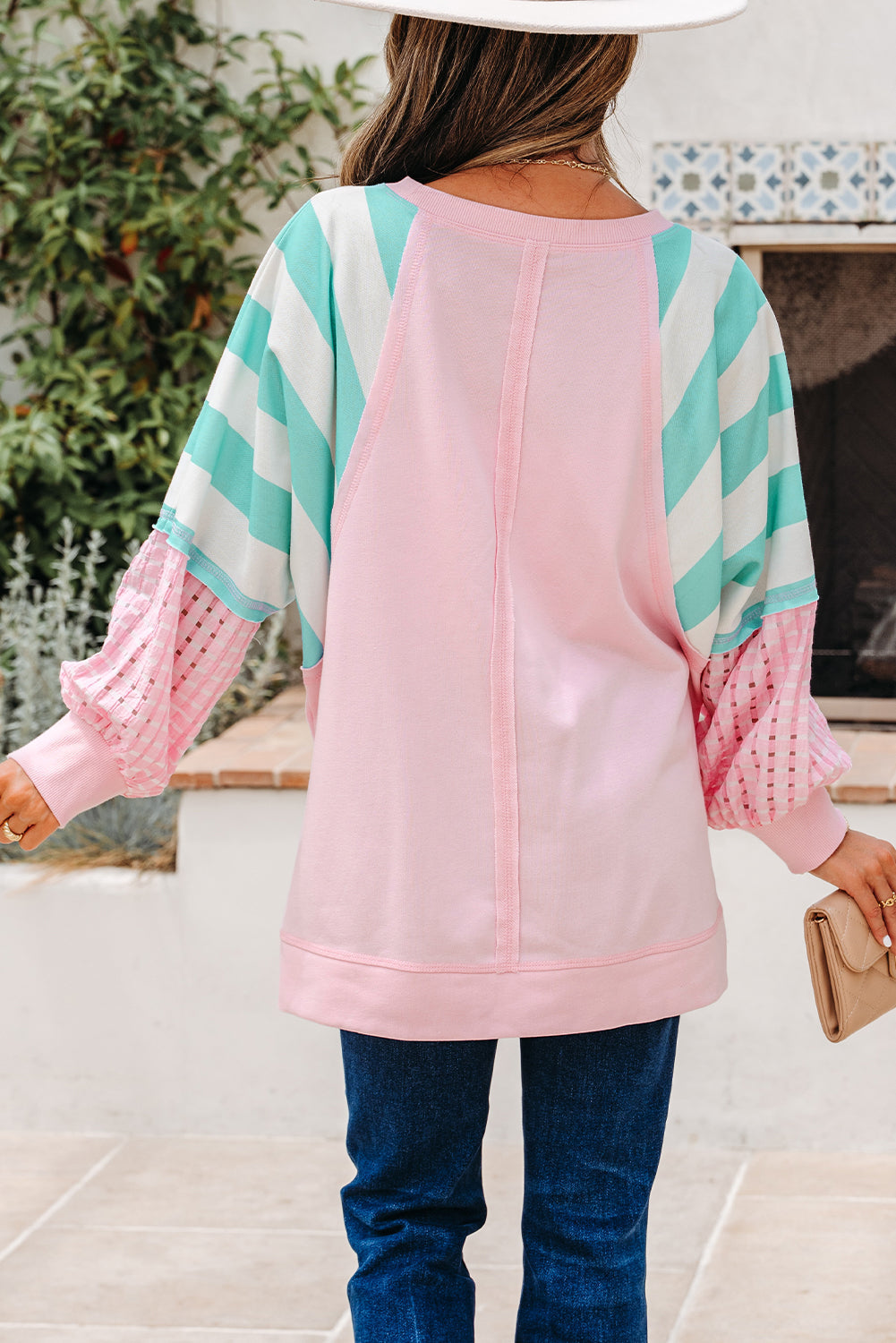 Threaded Pear Vanessa Patchwork Raglan Pullover Top