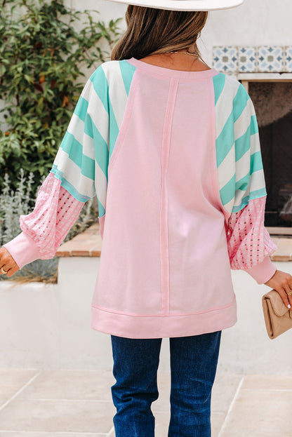 Threaded Pear Vanessa Patchwork Raglan Pullover Top