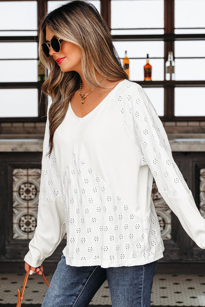 Threaded Pear Tessabina Patchwork Embroidered Top