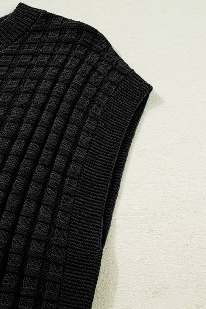 Threaded Pear Marina Textured Short Sleeve Sweater