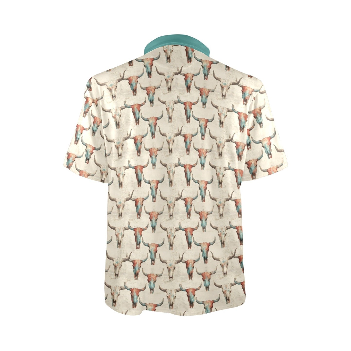 Baha Ranch Colored Skulls Men's Polo Style Shirt