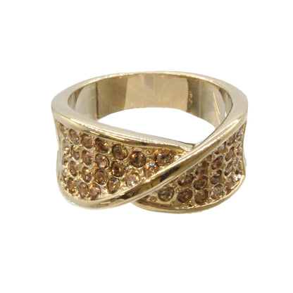 Buckley London Gold Crystal Set Ring R419M (M)