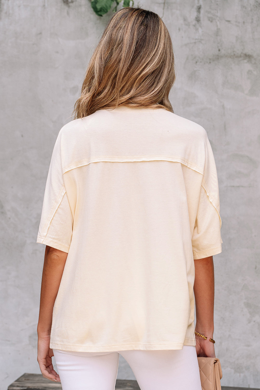 Threaded Pear Hannah Flower Patched Loose Top