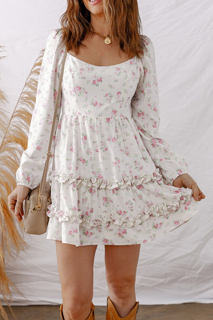 Threaded Pear Lottie Detail Flared Mini Dress