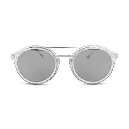 Police Mirror Silver Round Sunglasses SPL724 *EX DISPLAY*