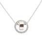 Swarovski Hollow Collection Silver Circular Pendant Necklace