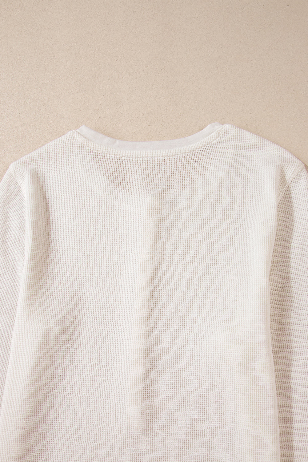 Threaded Pear Teresa Color Waffle Half Long Sleeve Top