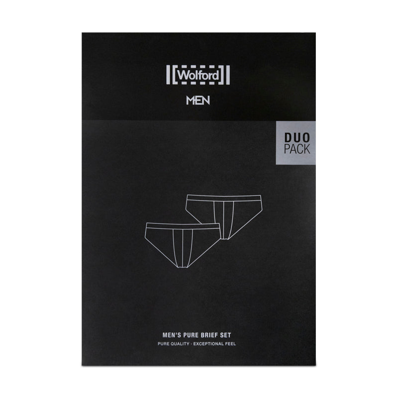 Wolford Men's Pure White Briefs Set Pack of 2