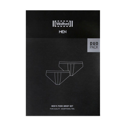 Wolford Men's Pure White Briefs Set Pack of 2