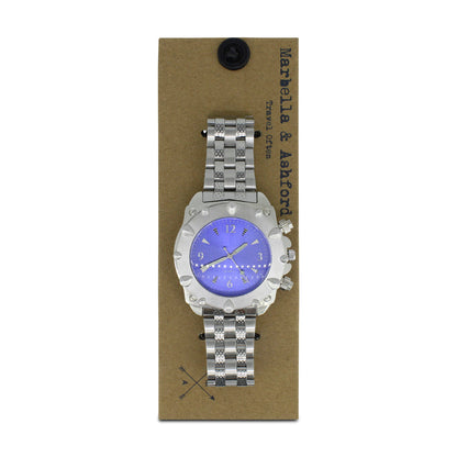 Men's Silver And Blue Quartz Watch TW23004D Marbella & Ashford