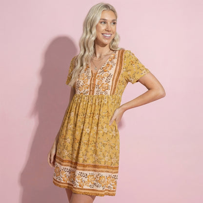 Multicolor Floral Boho Dress