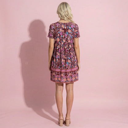Multicolor Floral Boho Dress