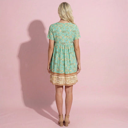 Multicolor Floral Boho Dress