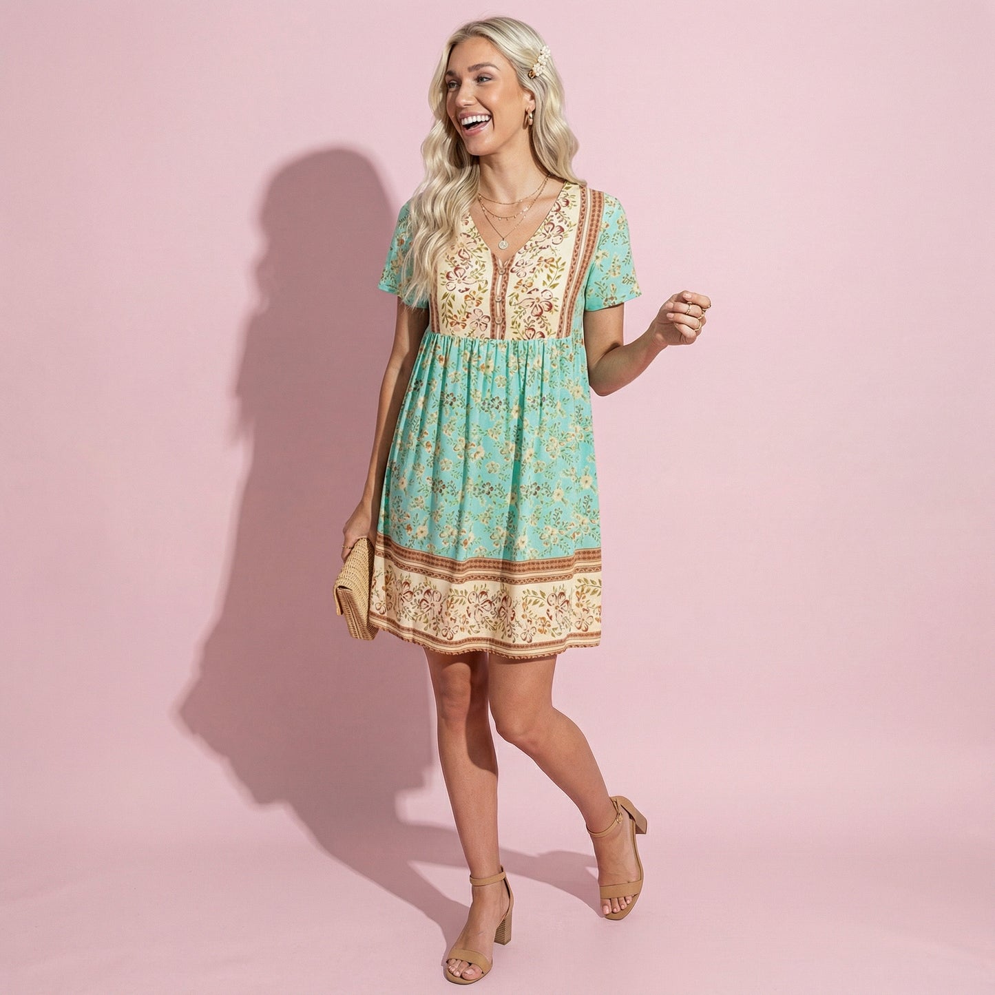 Multicolor Floral Boho Dress