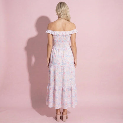 Strappy Smocked Floral Dress