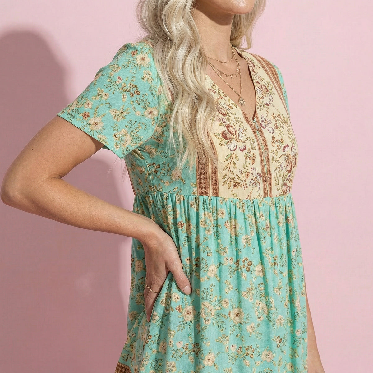 Multicolor Floral Boho Dress
