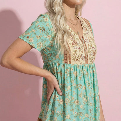 Multicolor Floral Boho Dress