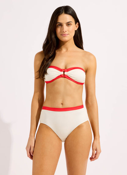 Bandwave High Waisted Bikini Bottom