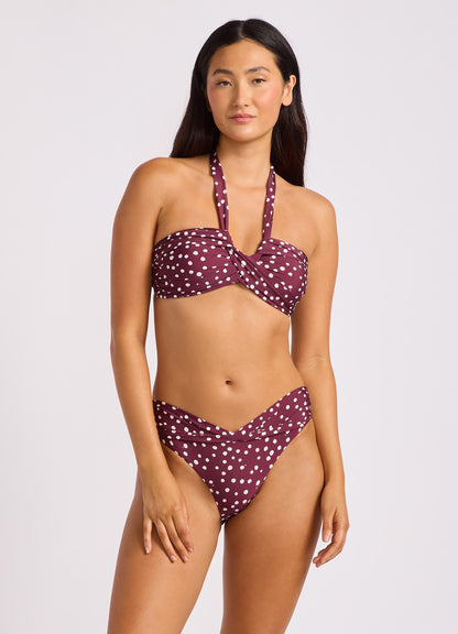 Dolce Dot Twist Band Mini Hipster Bikini Bottom